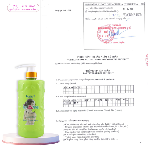 Combo Sữa tắm Beyonce & Kem dưỡng da body SeeSee