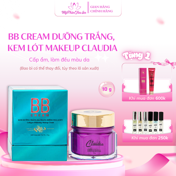 [CLAUDIA] BB Cream Cấp ẩm, Kem lót hỗ trợ Makeup, Nâng tông nhẹ