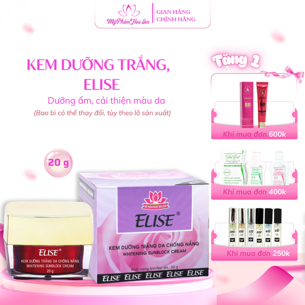 [ELISE TÍM] Kem Dưỡng trắng da, Chống nắng