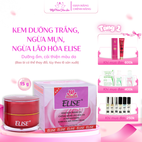 [ELISE TÍM] Kem Dưỡng trắng, Ngừa mụn, Ngừa lão hóa da