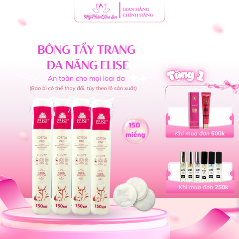 Bông tẩy trang đa năng Elise - 150 miếng/cây