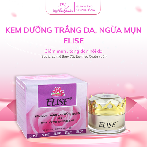 [ELISE TÍM] Kem Dưỡng trắng da, Ngừa mụn