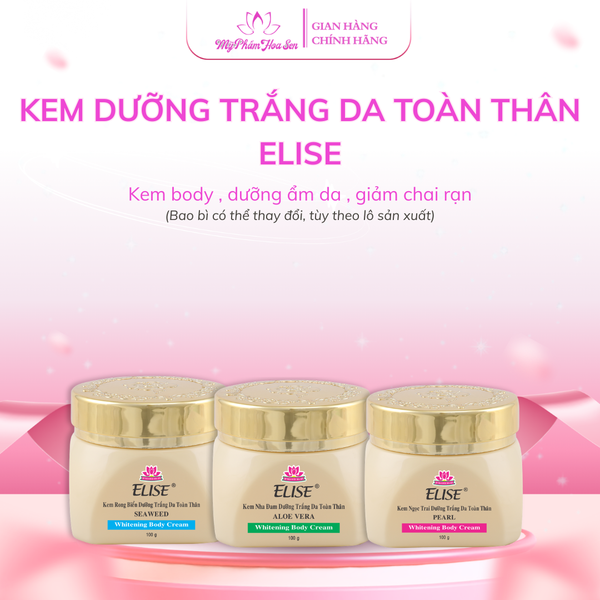 [ELISE] Kem Dưỡng trắng da, Cấp ẩm toàn thân - Nha đam