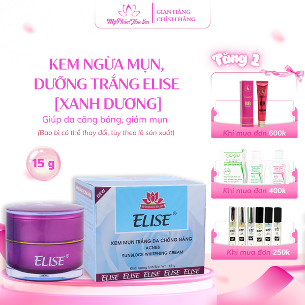 [ELISE XANH DƯƠNG] Kem Dưỡng trắng da, Ngừa mụn
