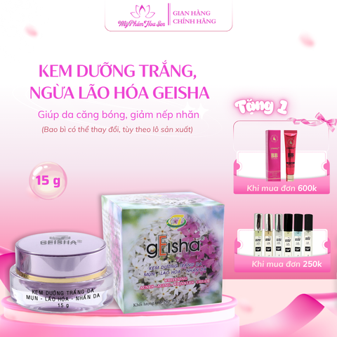 [GEISHA - DÒNG THƯỜNG] Kem Dưỡng trắng, Ngừa mụn, Ngừa lão hóa da