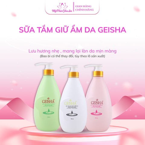 [GEISHA] Sữa tắm dịu nhẹ, lành tính, Giúp làm sạch da an toàn