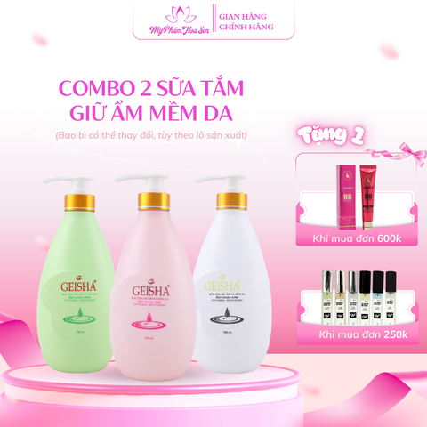 [GEISHA] Sữa tắm dịu nhẹ, lành tính, Giúp làm sạch da an toàn