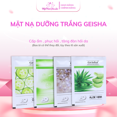 [GEISHA] Mặt nạ Cấp ẩm sâu, Hỗ trợ phục hồi da - 10 miếng