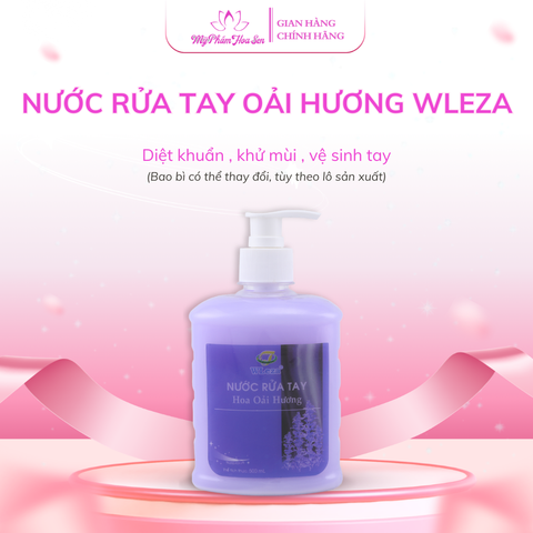 [WLEZA] Nước rửa tay Diệt khuẩn, Khử mùi, Giữ ẩm tay - Oải Hương