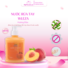 [WLEZA] Nước rửa tay Diệt khuẩn, Khử mùi, Giữ ẩm tay - Đào