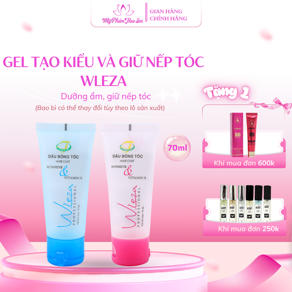 Combo 2 gel tạo kiểu và giữ nếp tóc Wleza 70ml – giúp tóc vào nếp gọn gàng, giữ form tự nhiên