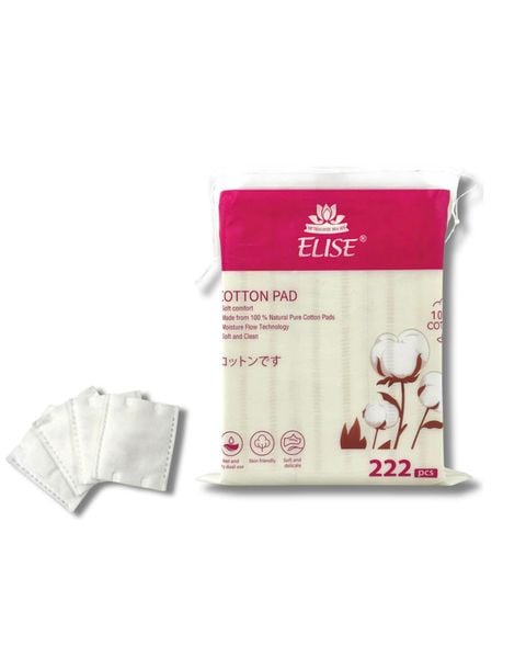 Bông tẩy trang đa năng Elise - 222 miếng/túi