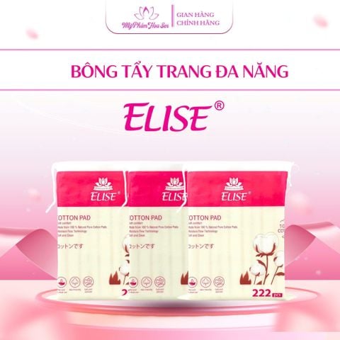 Bông tẩy trang đa năng Elise - 222 miếng/túi