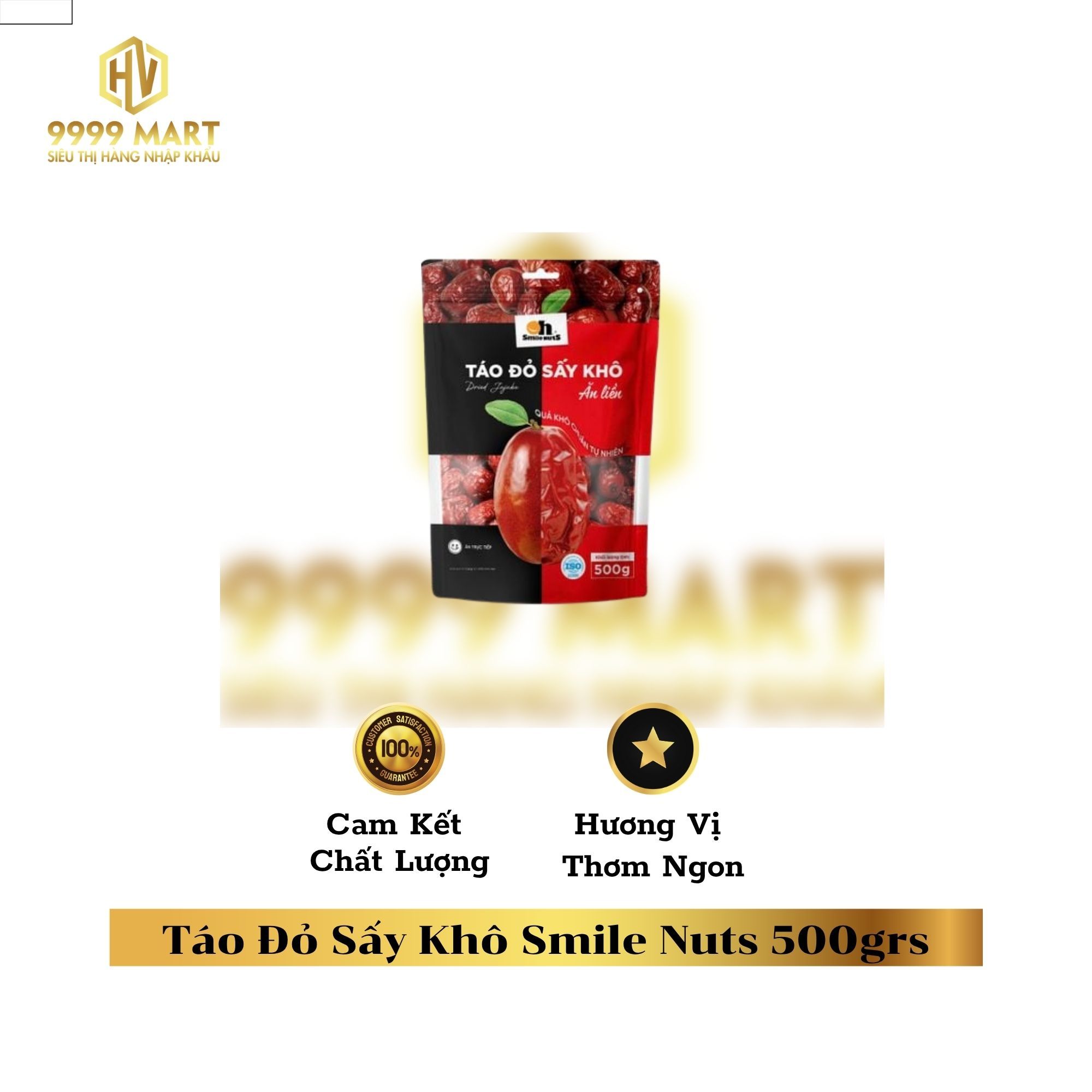  Táo Đỏ Sấy Khô Smile Nuts 500gr 