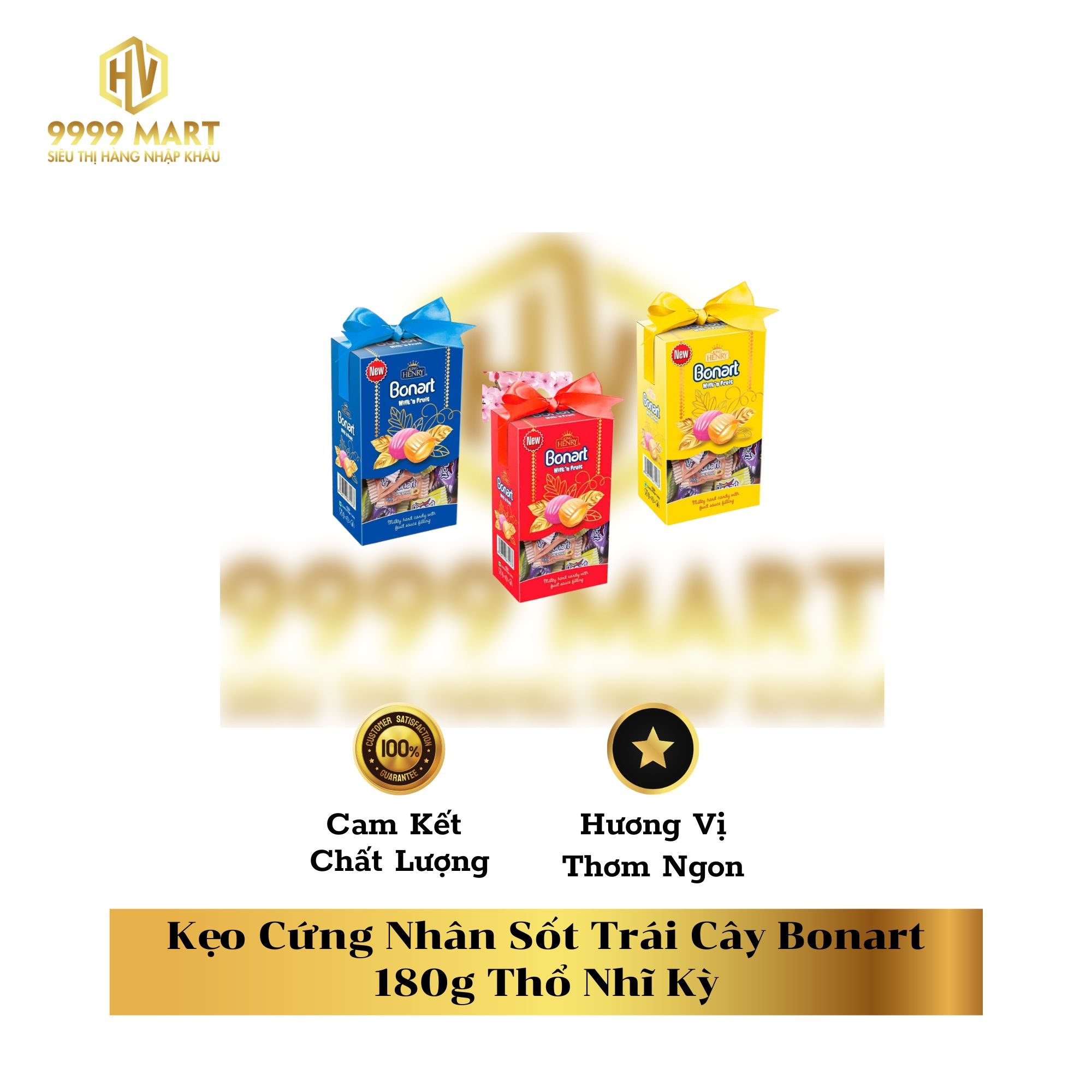  Kẹo Cứng Nhân Sốt Trái Cây Bonart 180g Thổ Nhĩ Kỳ 
