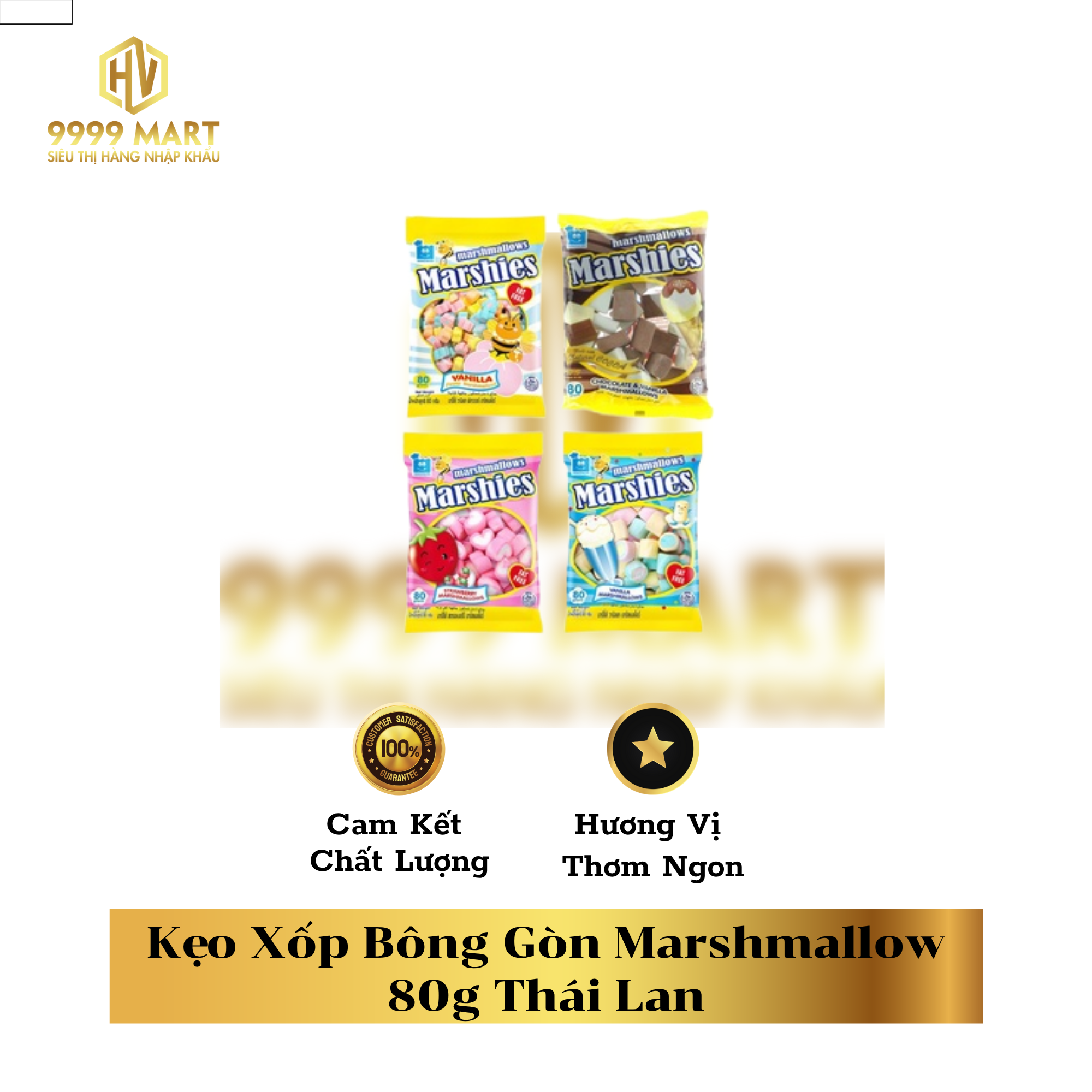  Kẹo Xốp Bông Gòn Marshmallow 80g Thái Lan 