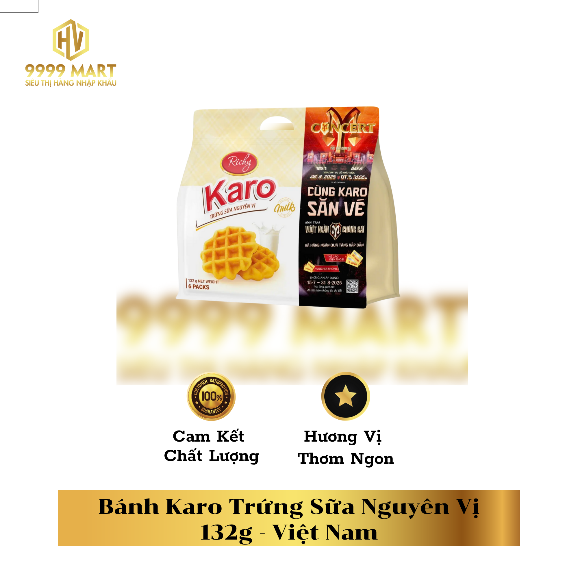  Bánh Karo Trứng Sữa Nguyên Vị 132g Việt Nam 