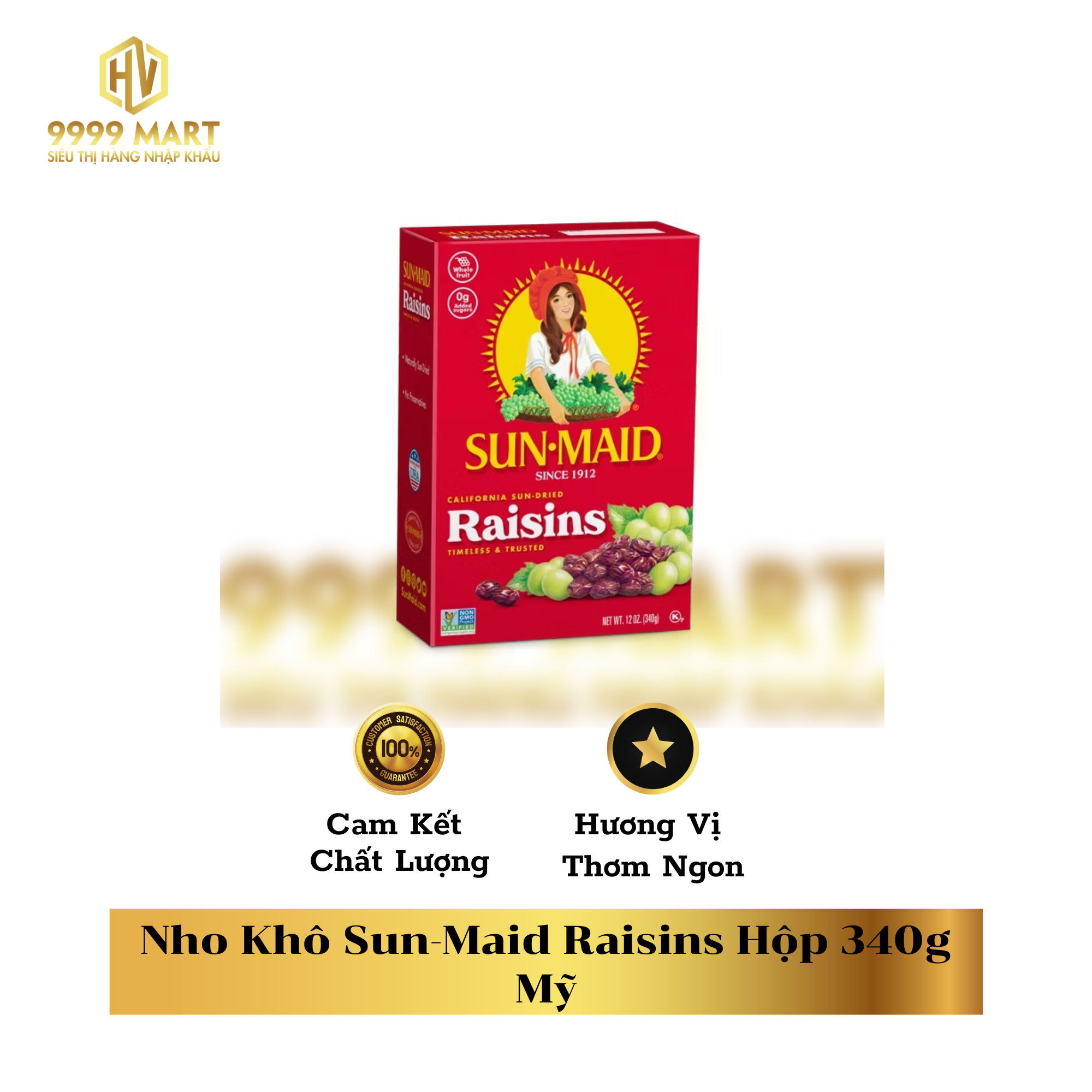  Nho Khô Sun-Maid Raisins Hộp 340g Mỹ 