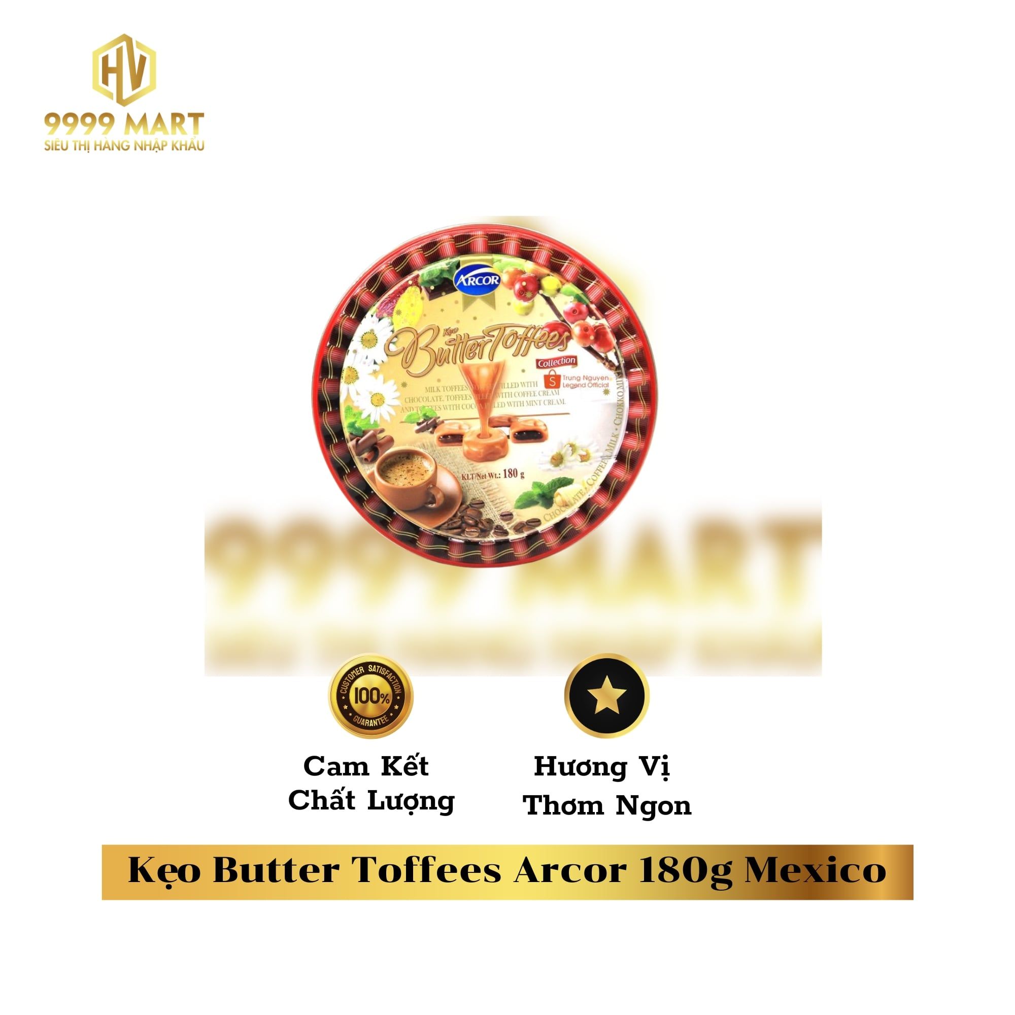  Kẹo Butter Toffees Arcor 180g Mexico 