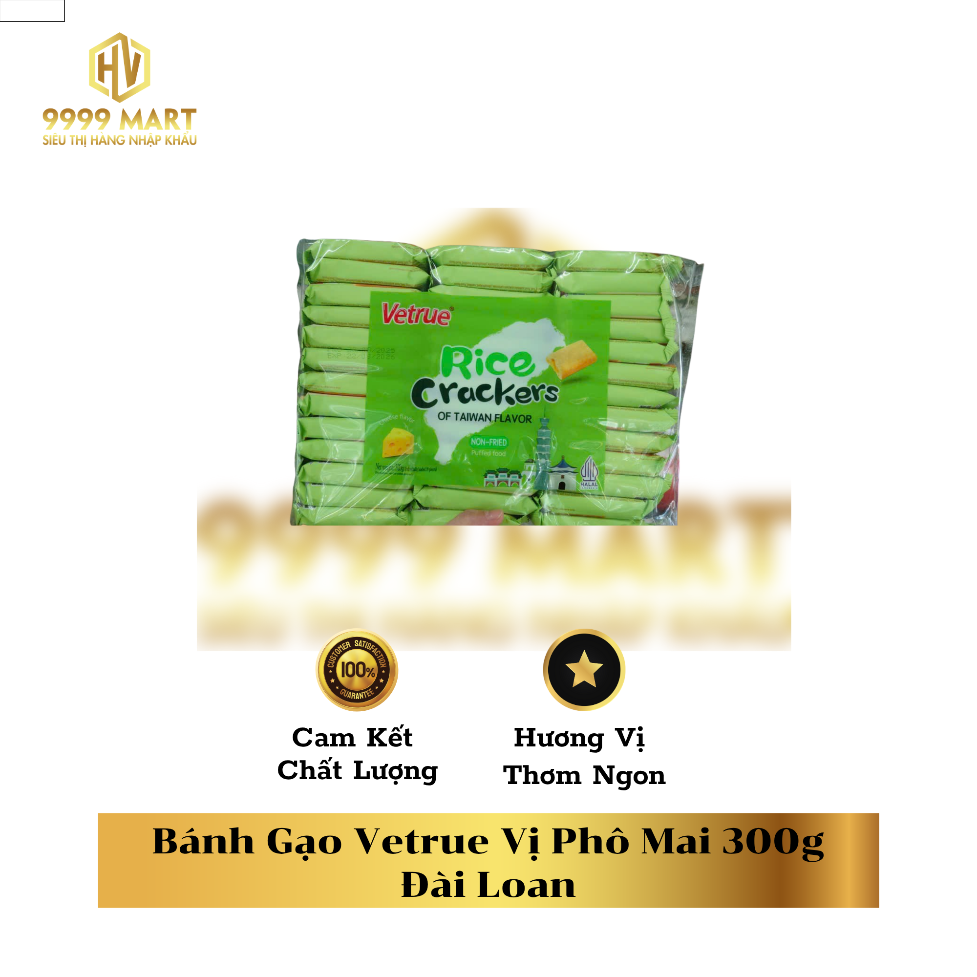  Bánh Gạo Vetrue Vị Phô Mai 300g Đài Loan 