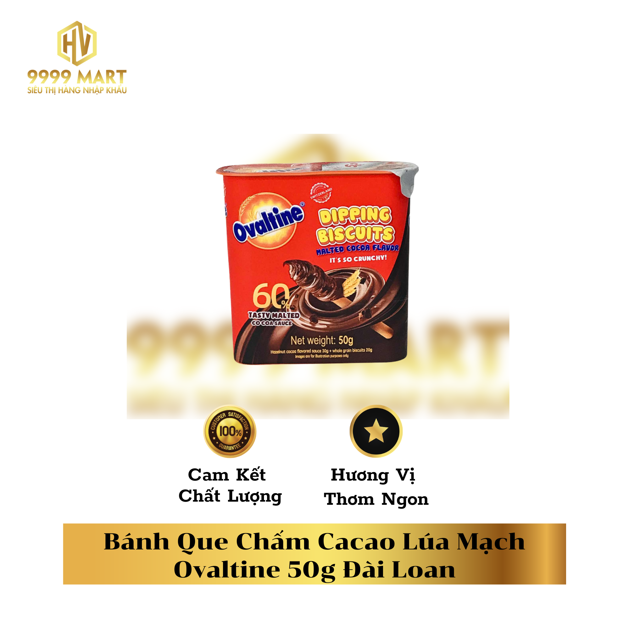  Bánh Que Chấm Cacao Lúa Mạch Ovaltine 50g Đài Loan 