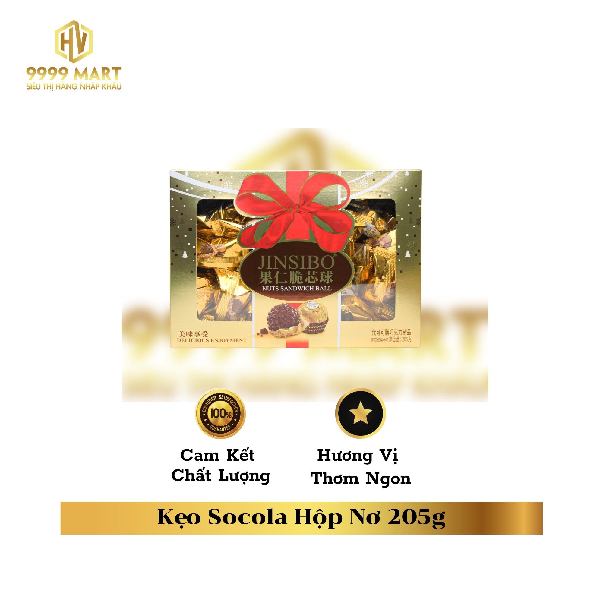  Kẹo Socola Hộp Nơ 205g 