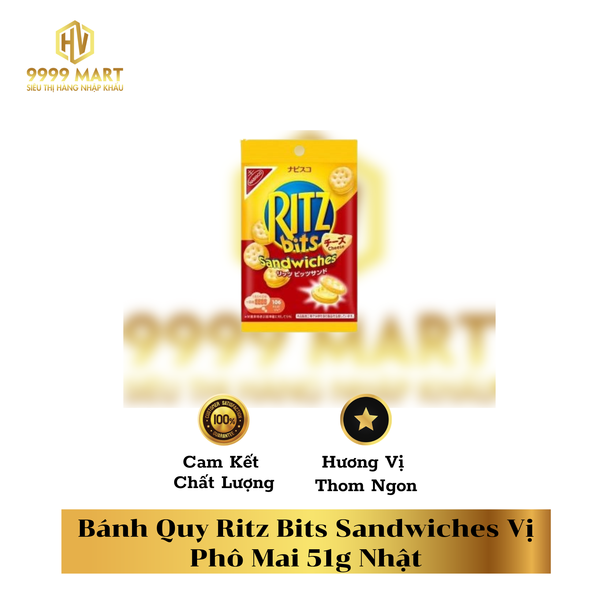  Bánh Quy Ritz Bits Sandwiches Vị Phô Mai 51g Nhật 
