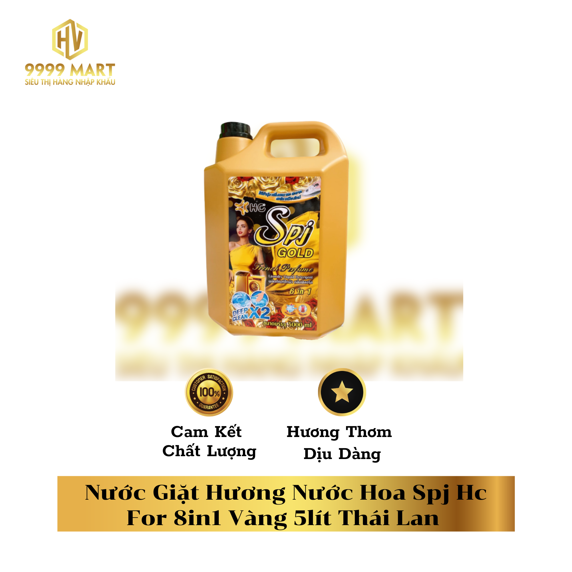  Nước Giặt Hương Nước Hoa Spj Hc For 8in1 Vàng 5lít Thái Lan 