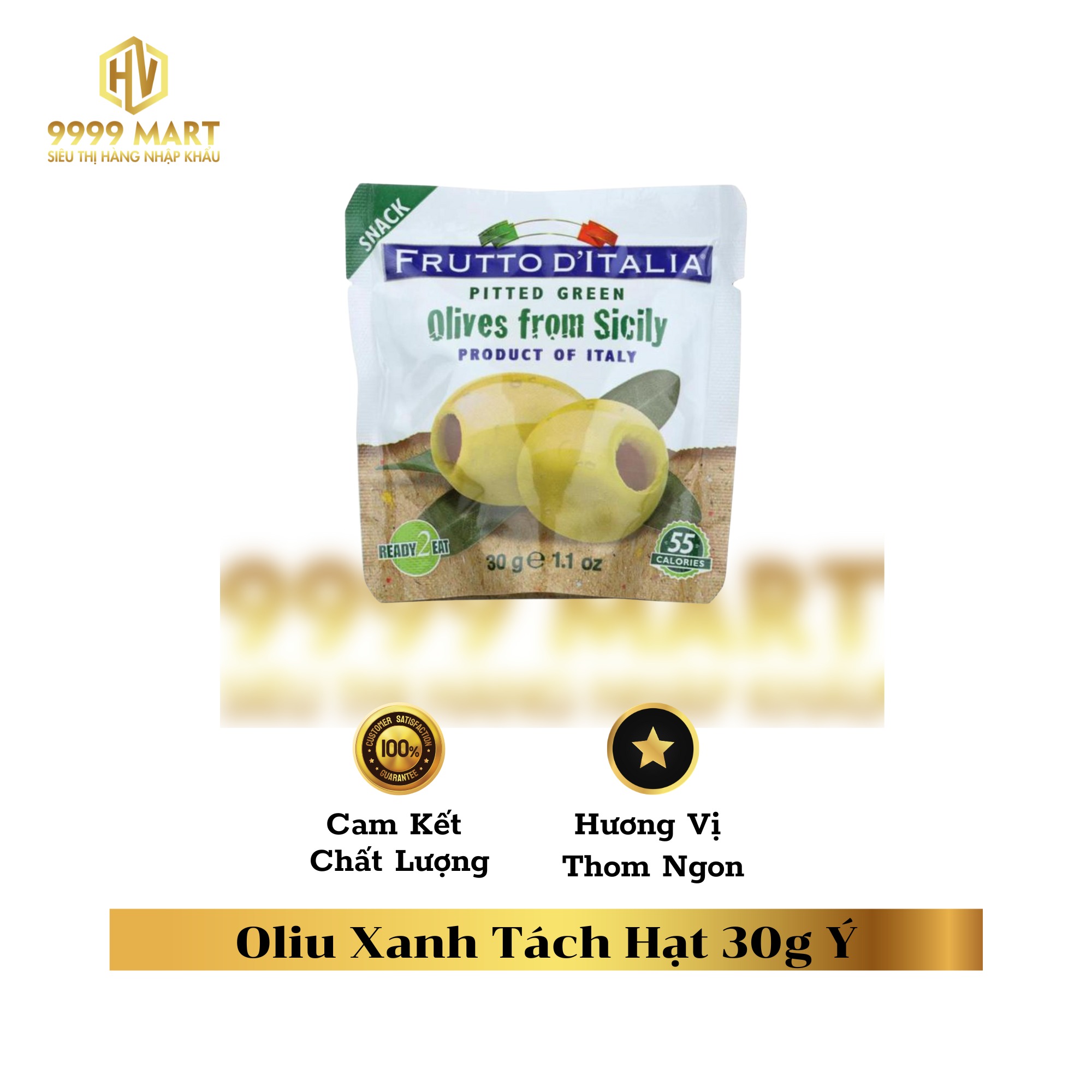  Oliu Xanh Tách Hạt 30g Ý 