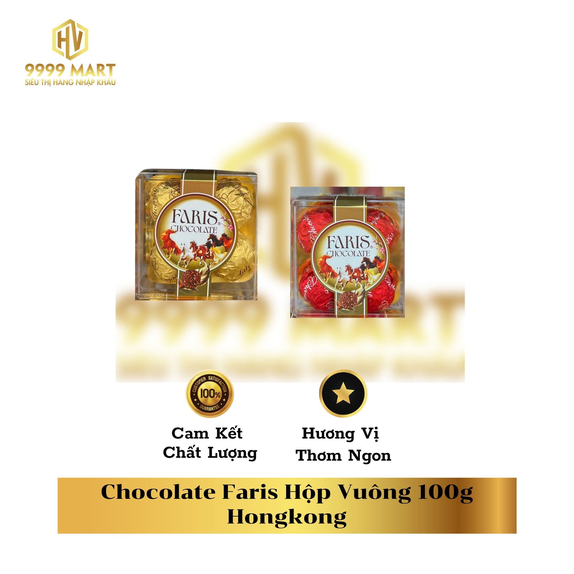  Chocolate Faris Hộp Vuông 100g Hongkong 