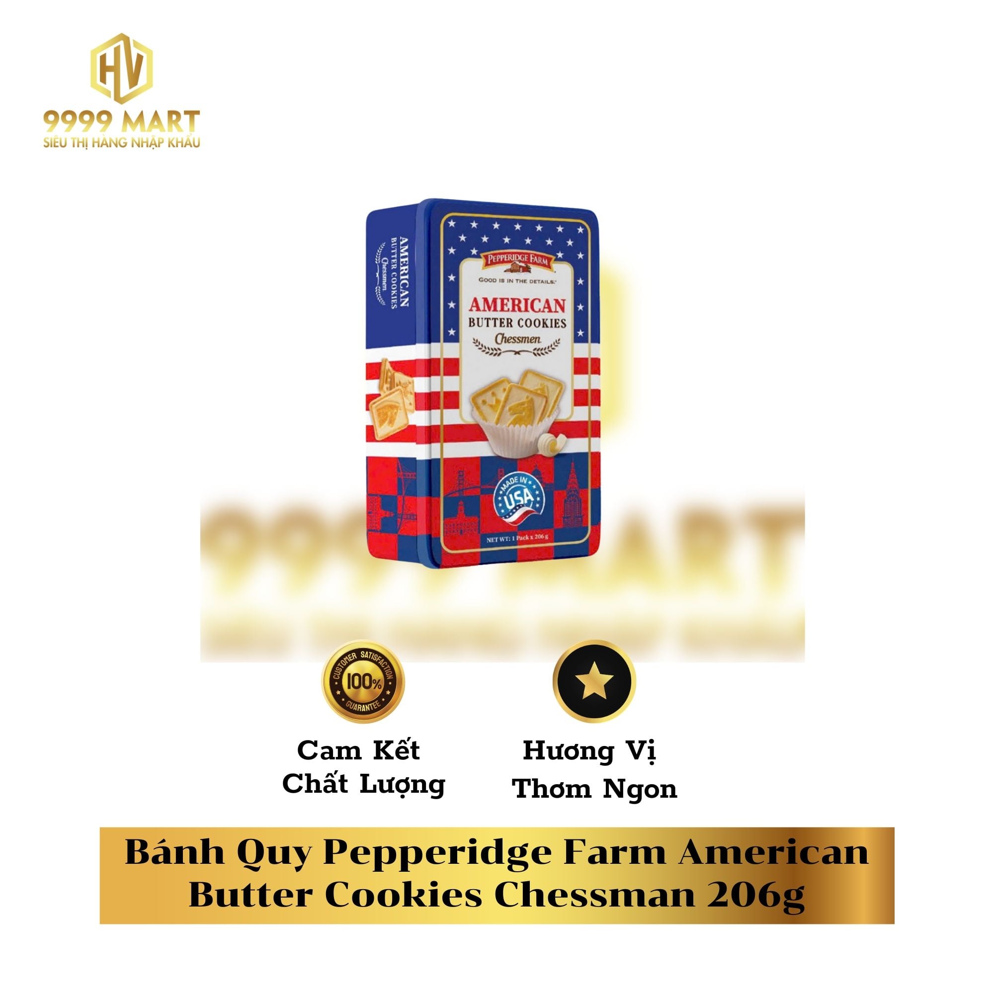  Bánh Quy Pepperidge Farm American Butter Cookies Chessmen 206g 