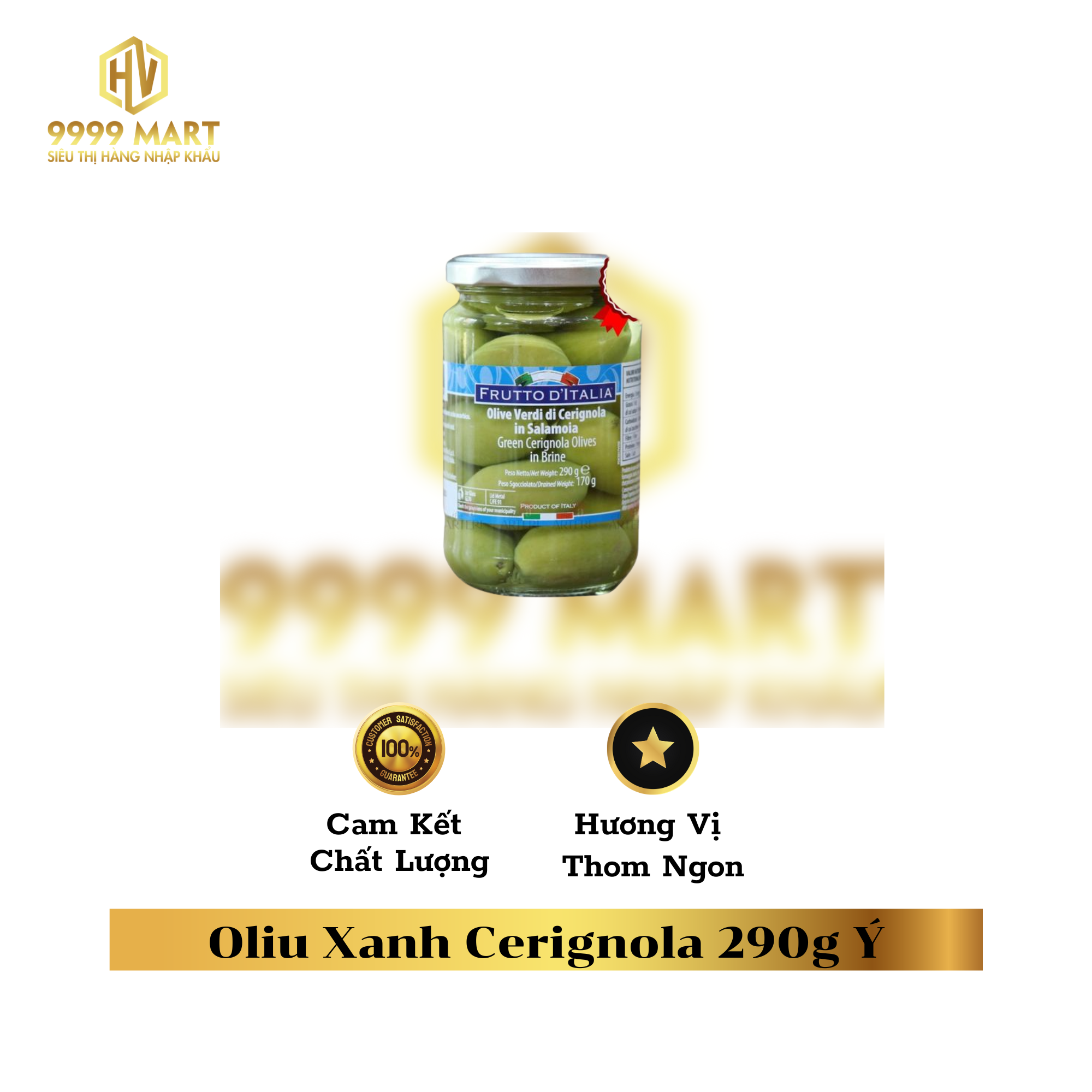  Oliu Xanh Cerignola 290g Ý 