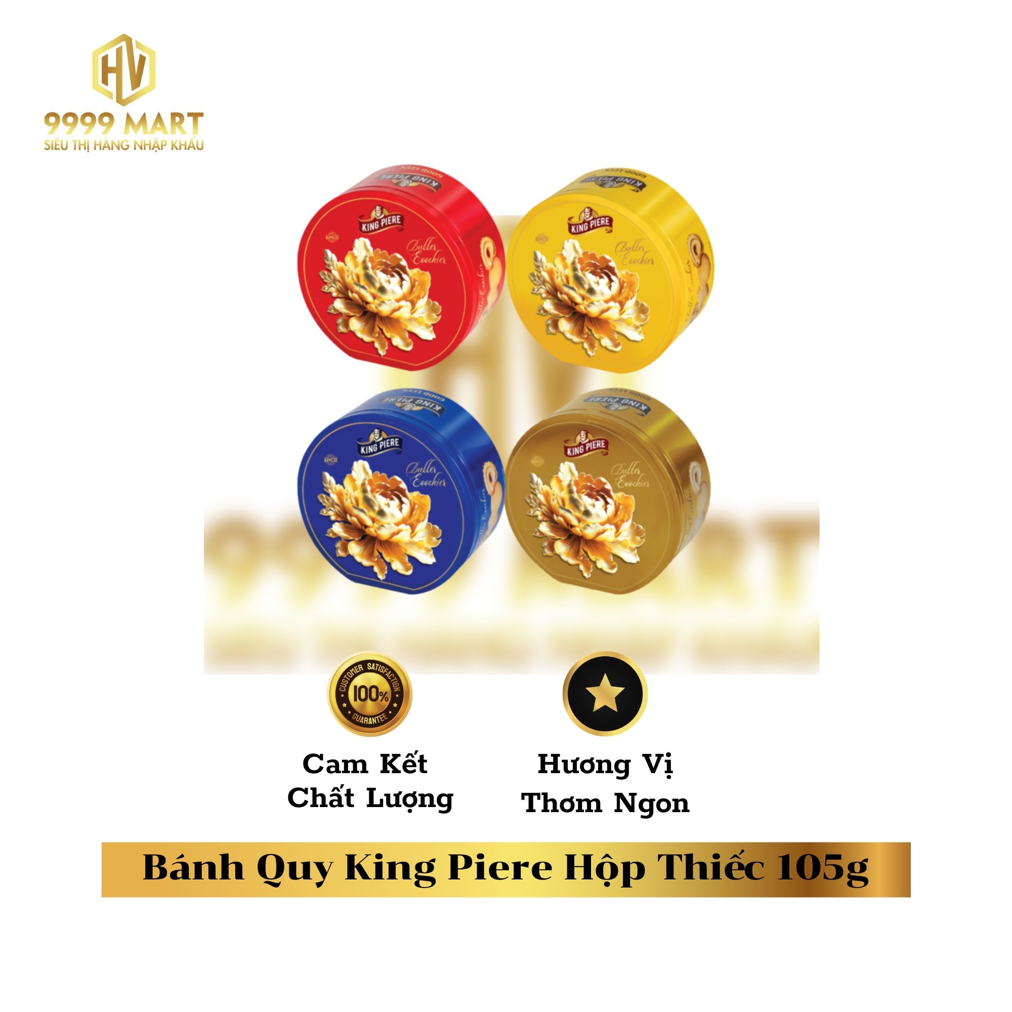 Bánh Quy King Piere Hộp Thiếc 105g 