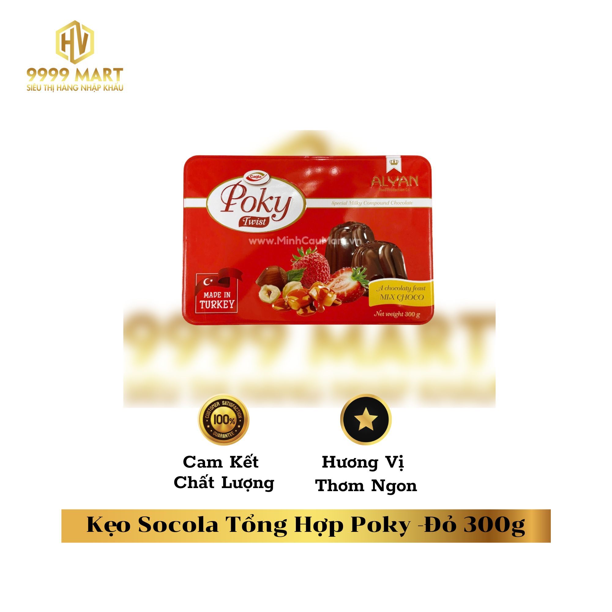  Kẹo Socola Tổng Hợp Poky -Đỏ 300g 