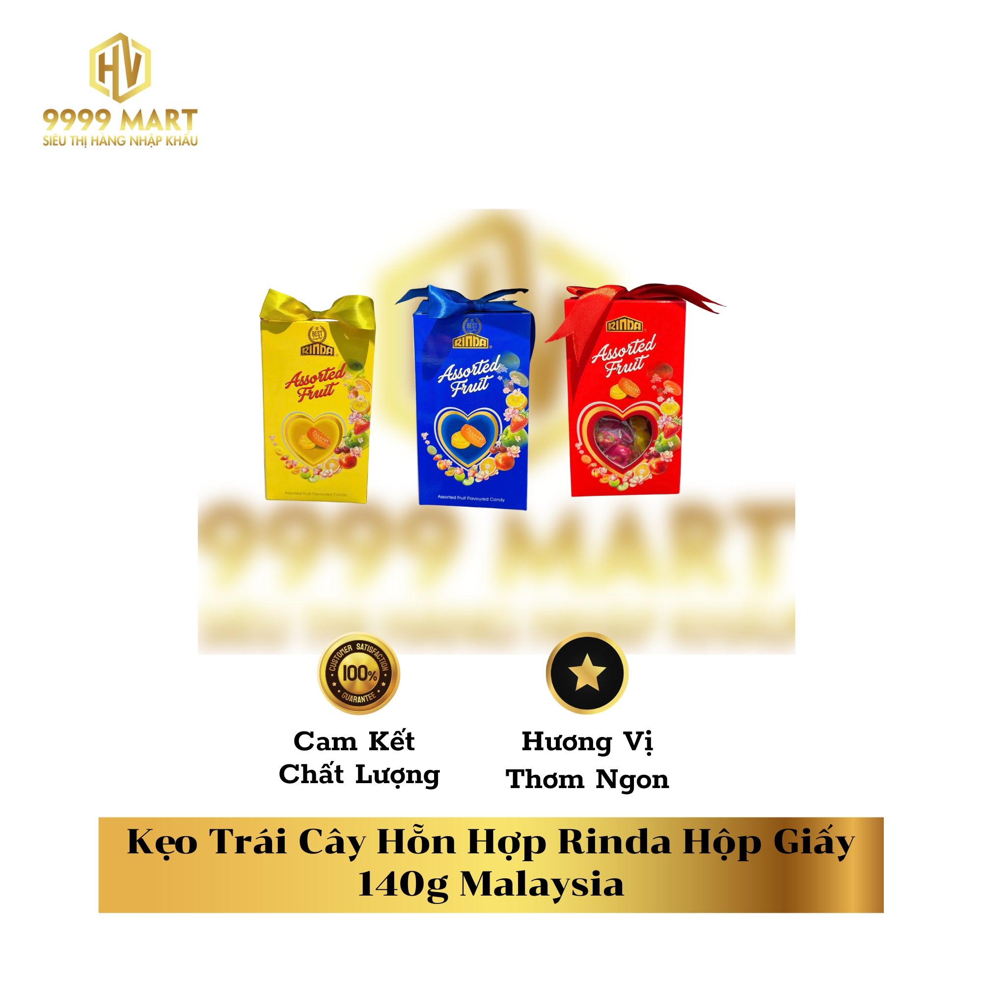  Kẹo Trái Cây Hỗn Hợp Rinda Hộp Giấy 140g Malaysia 