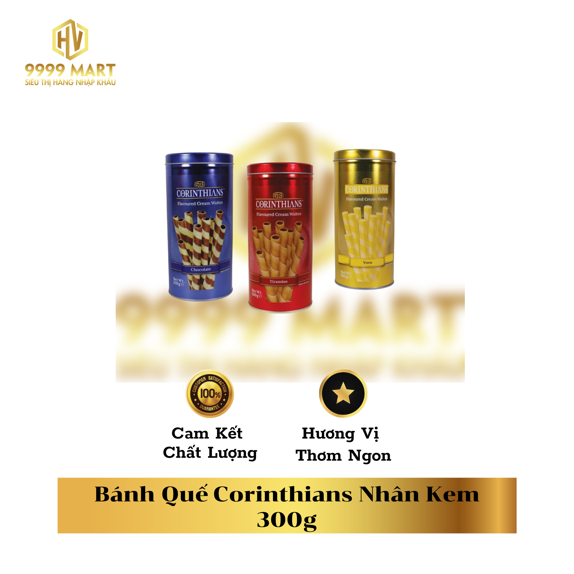  Bánh Quế Corinthians Nhân Kem 300g 
