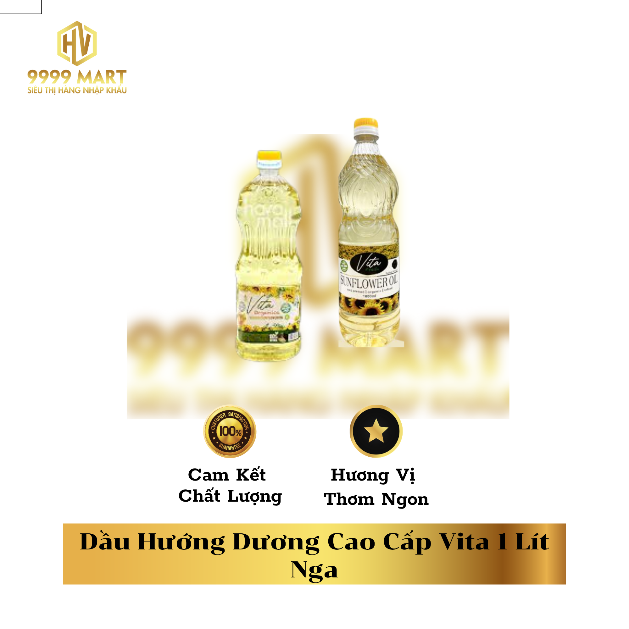  Dầu Hướng Dương Cao Cấp Vita 1 Lít Nga 