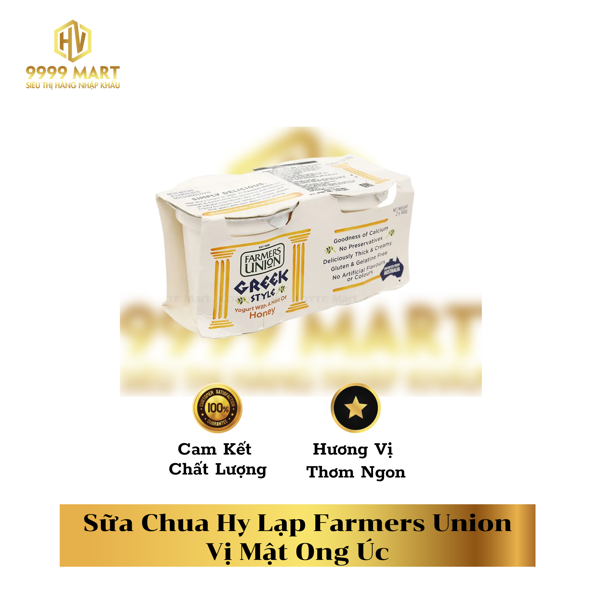  Sữa Chua Hy Lạp Farmers Union Vị Mật Ong Úc 