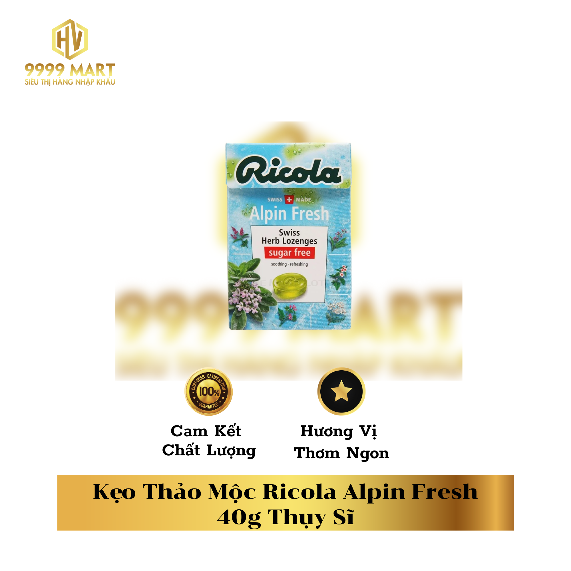  Kẹo Thảo Mộc Ricola Alpin Fresh 40g Thụy Sĩ 