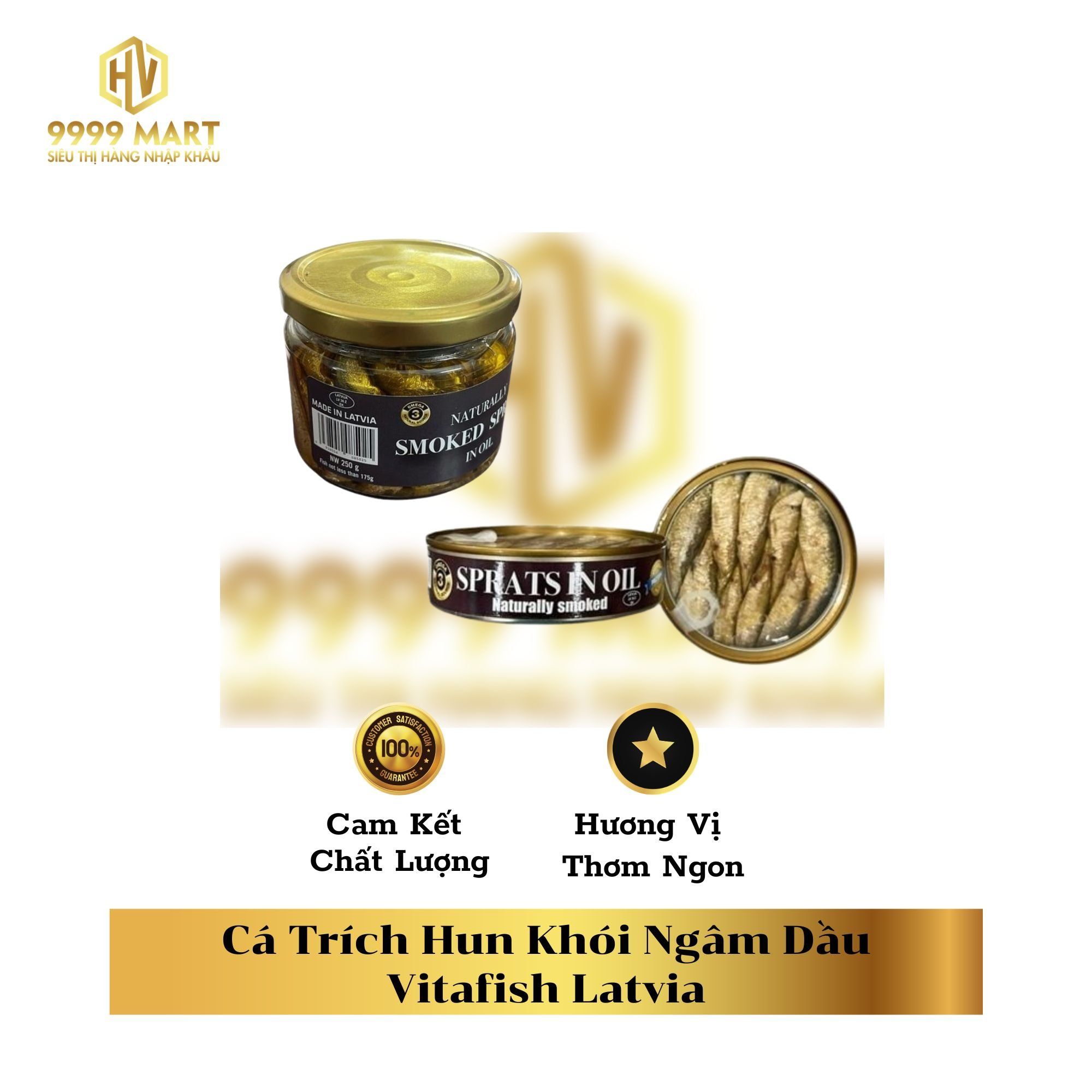  Cá Trích Hun Khói Ngâm Dầu Vitafish Latvia 