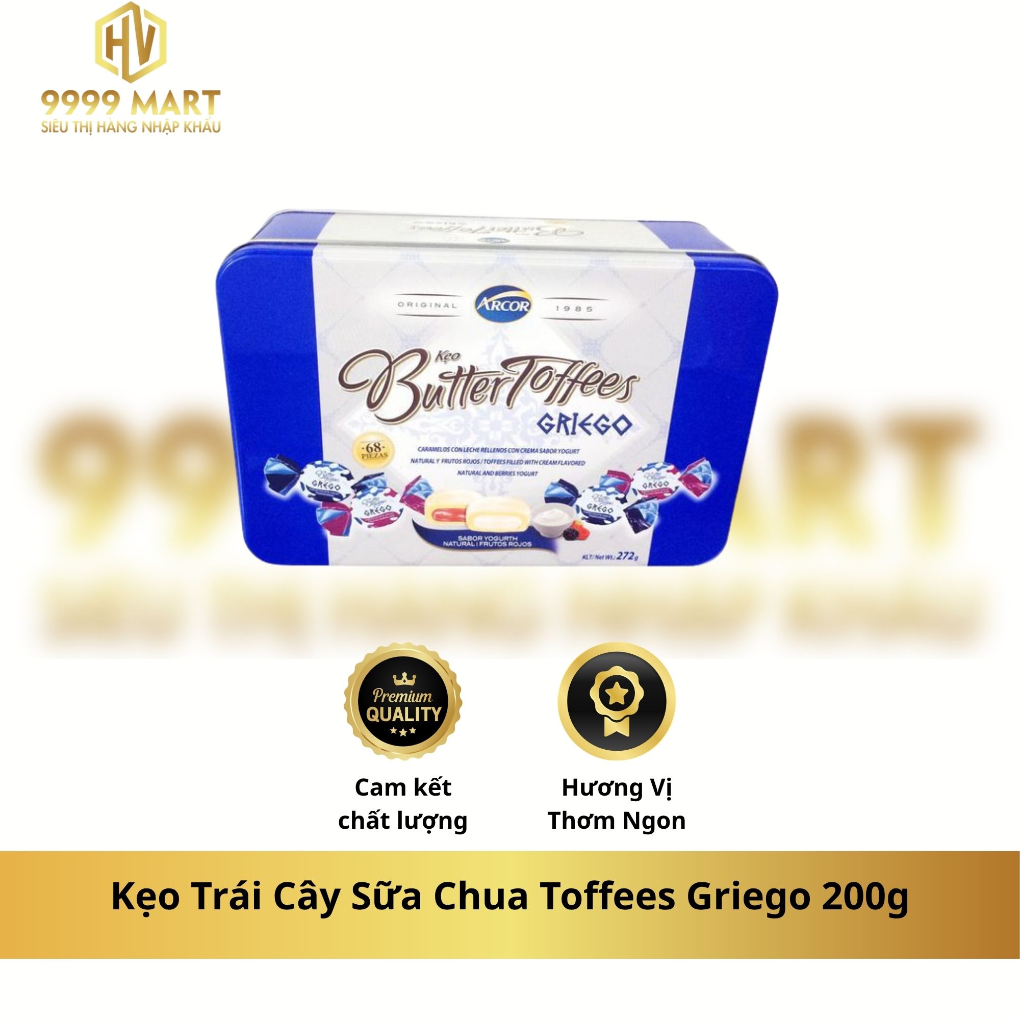  Kẹo Trái Cây Sữa Chua Toffees Griego 200g 