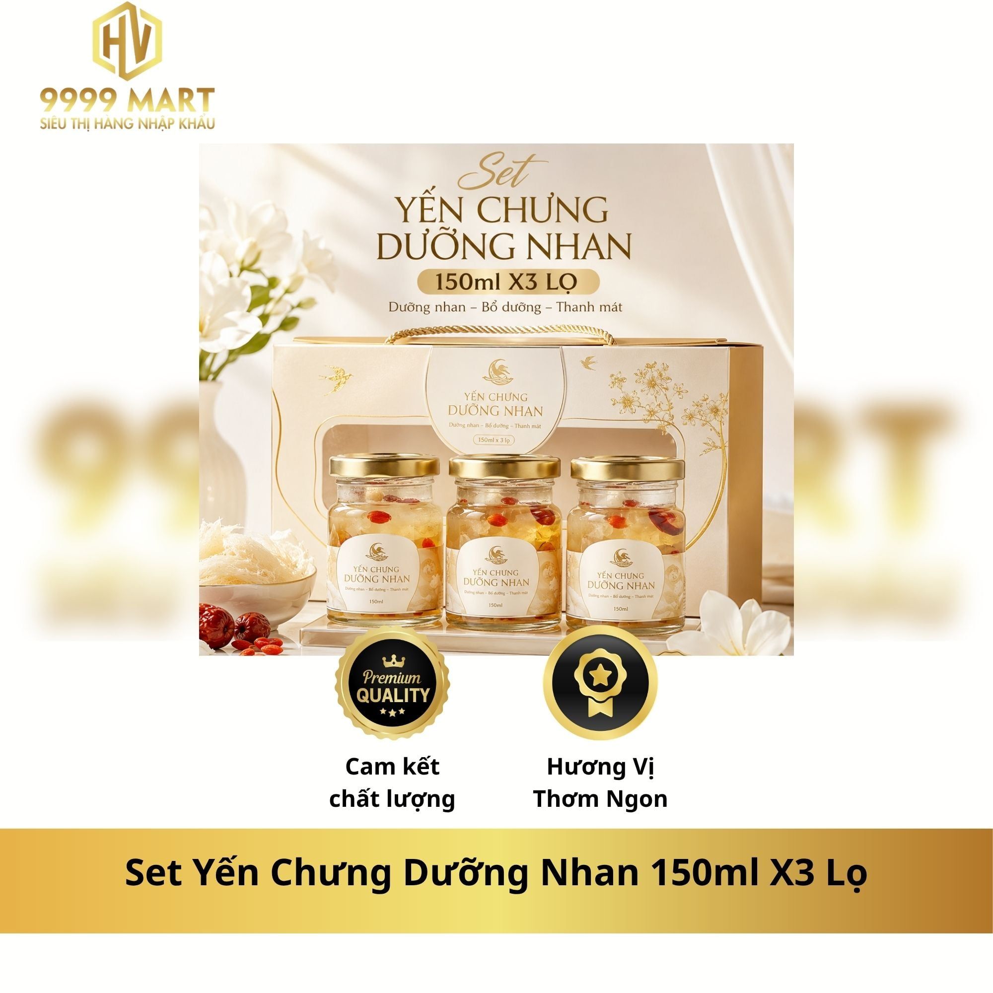  Set Yến Chưng Dưỡng Nhan 150ml X3 Lọ 
