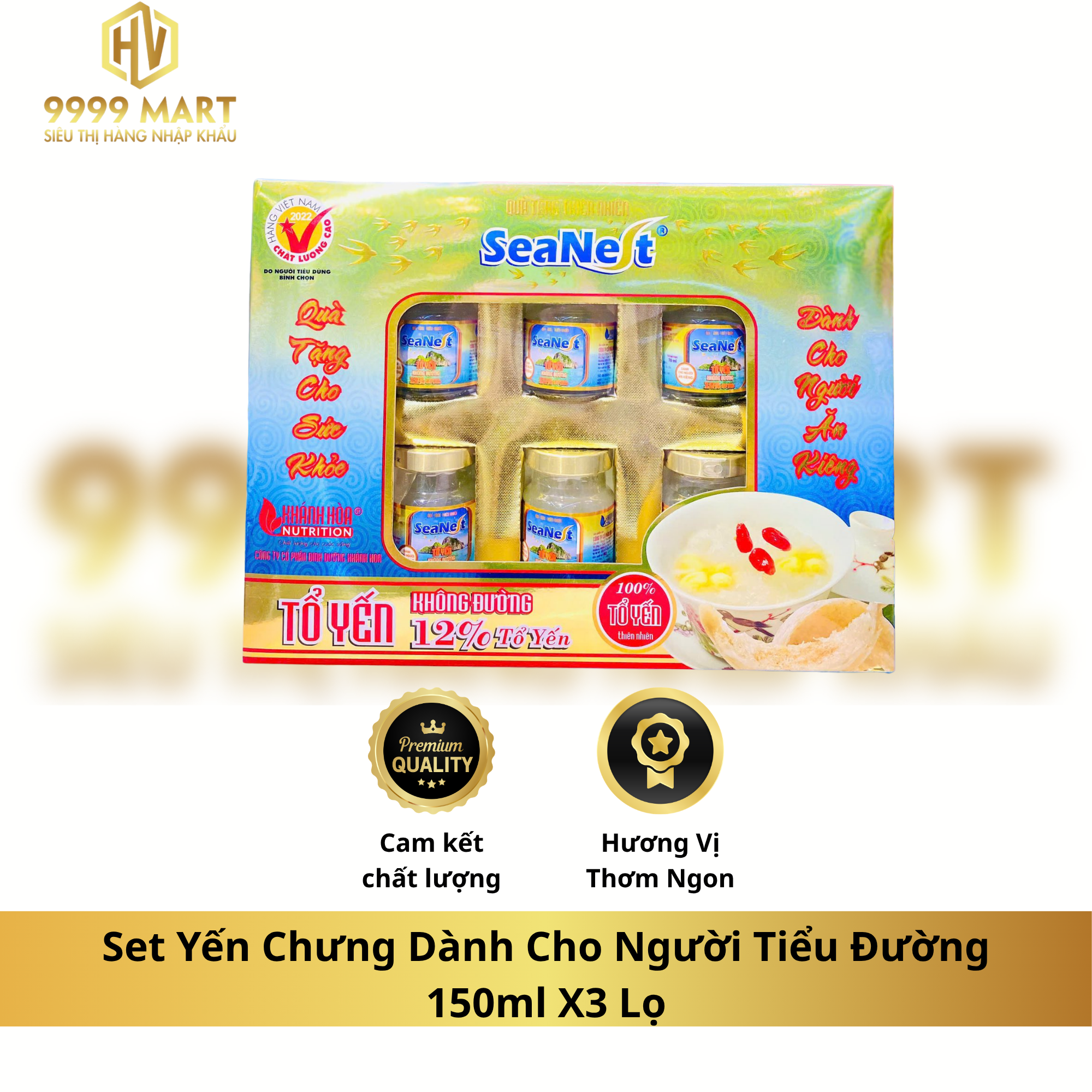  Set Yến Chưng Dành Cho Người Tiểu Đường 150ml X3 Lọ 