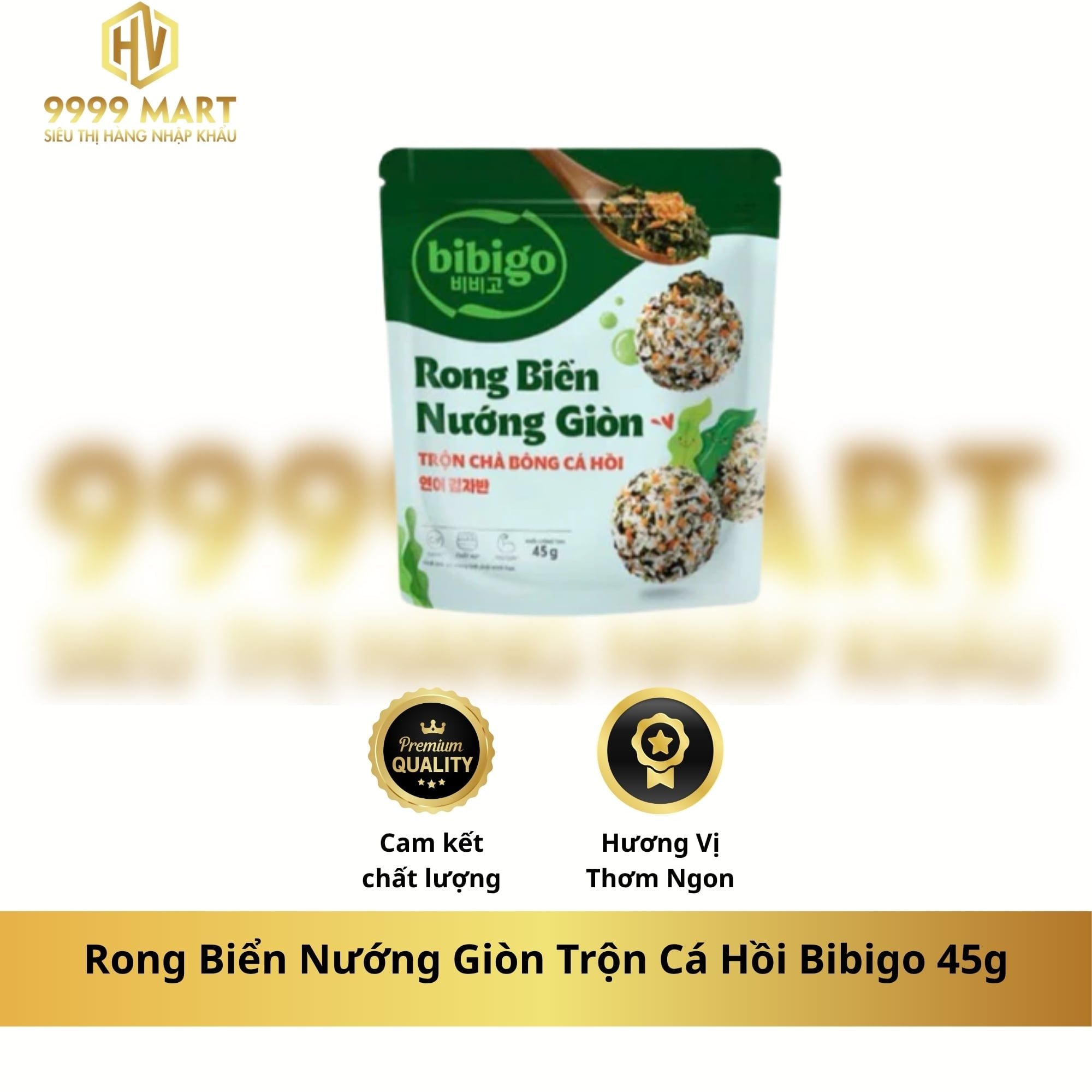  Rong Biển Nướng Giòn Trộn Cá Hồi Bibigo 45g 