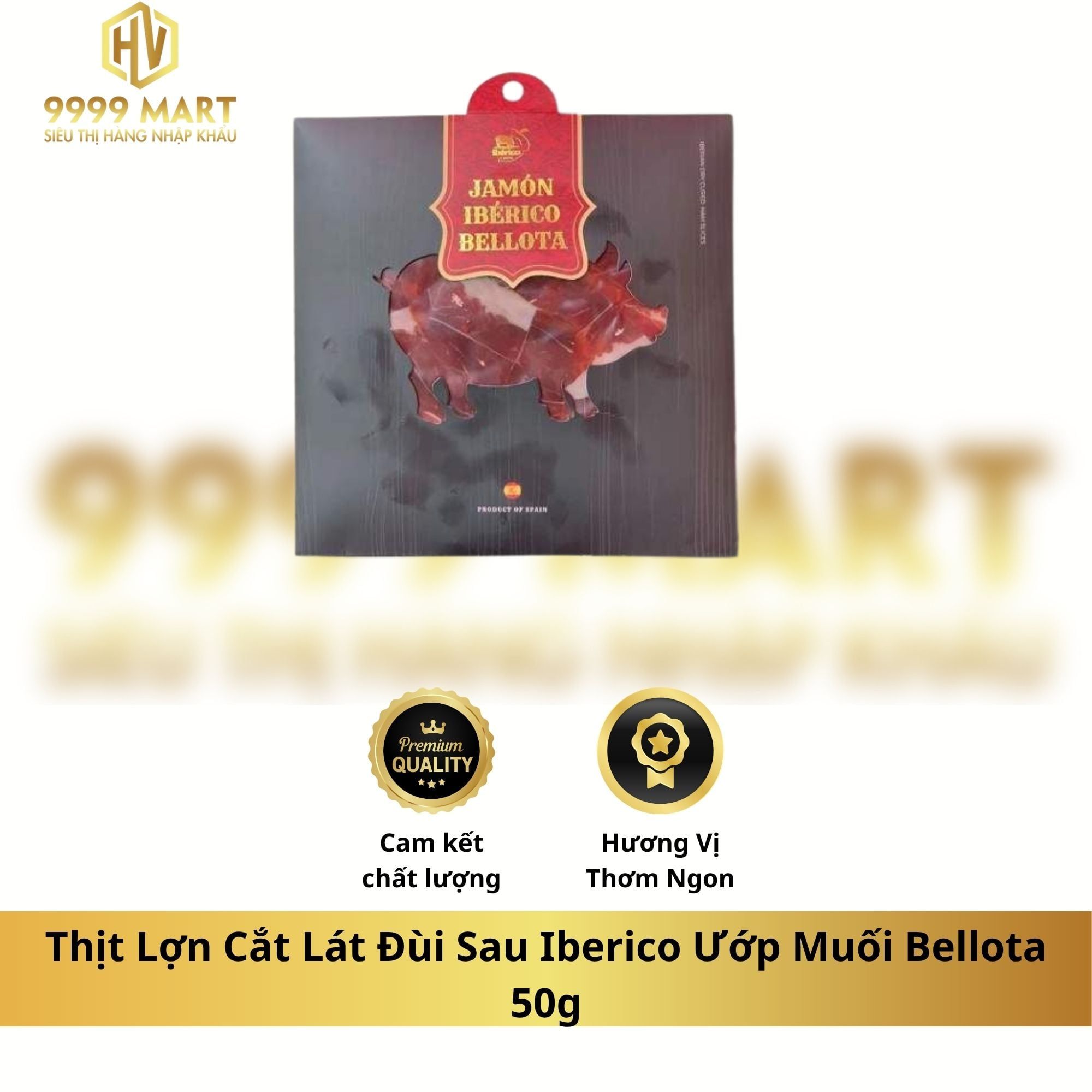  Thịt Lợn Cắt Lát Đùi Sau Iberico Ướp Muối Bellota 50g 