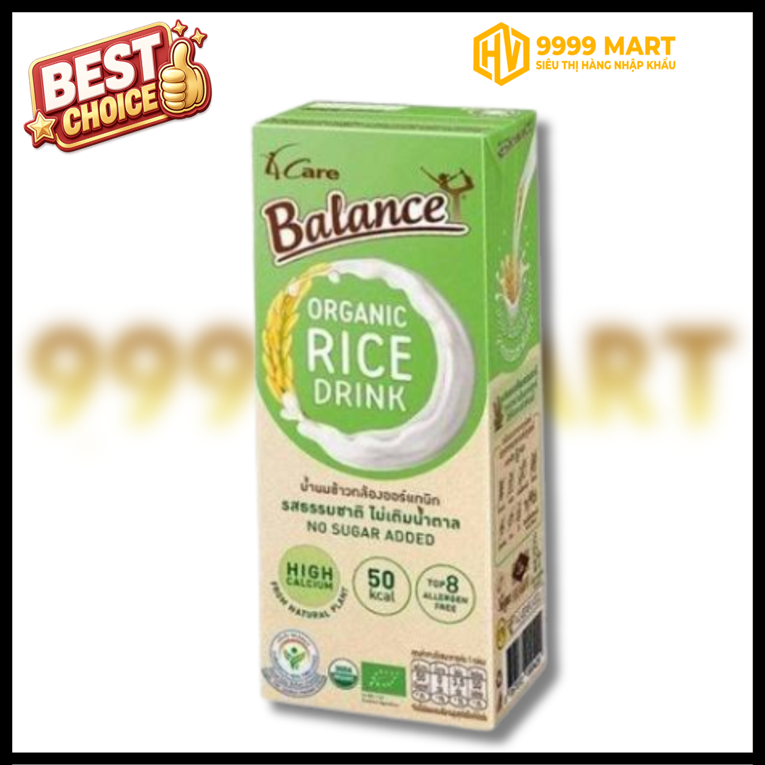  Sữa Gạo Hữu Cơ Không Đường Balance 180ml - Thái Lan 