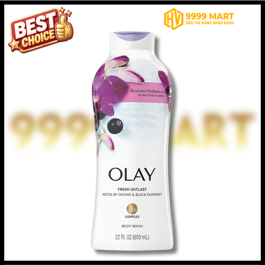  Sữa Tắm Olay Hương Hoa Lan Và Quả Lý 650ml - Mỹ 