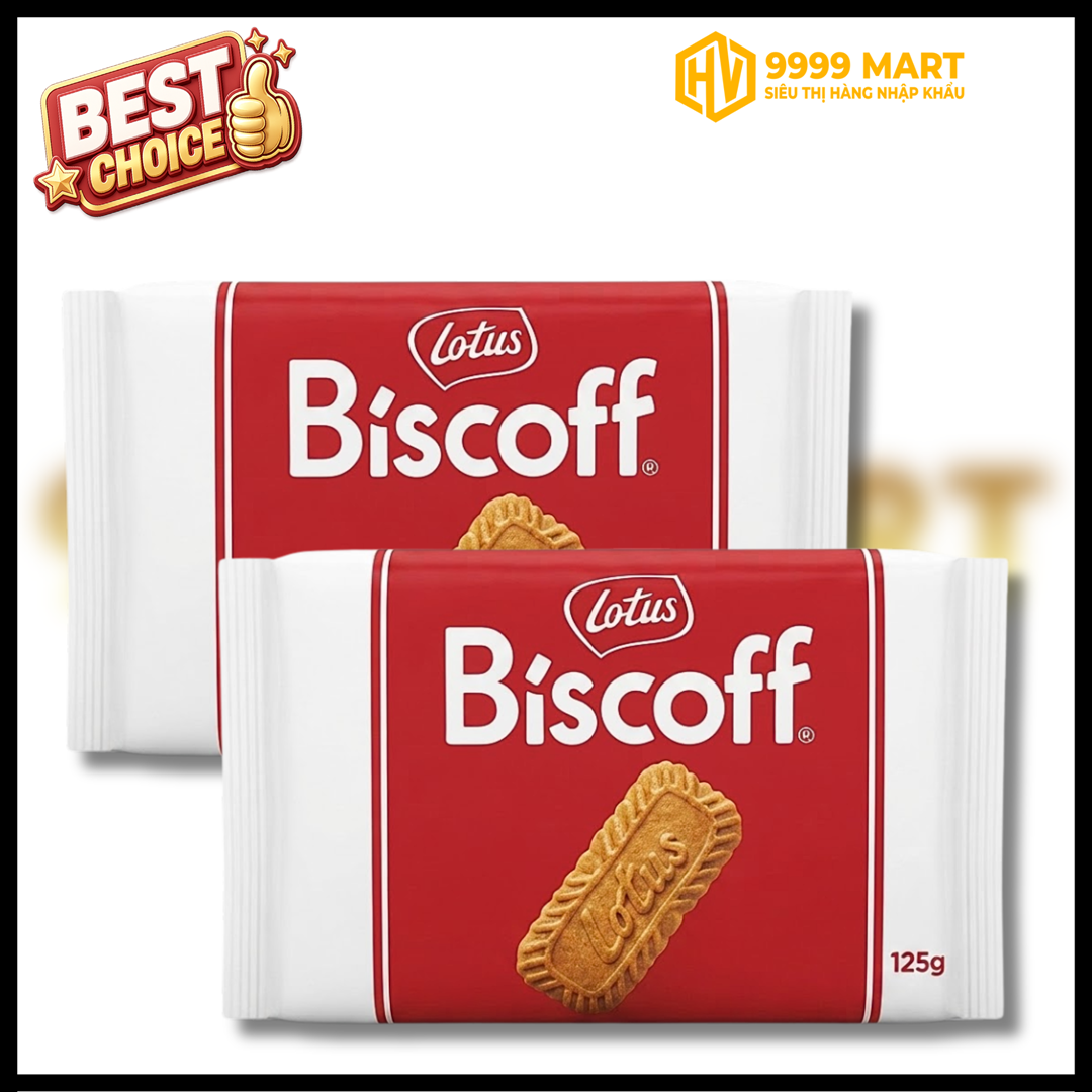 Bánh Quy Biscoff Caramel Quế Lotus 125g - Bỉ 