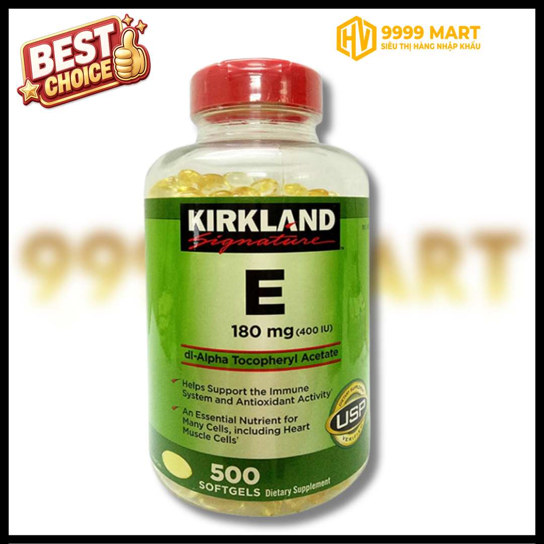  Viên Uống Bổ Sung Vitamin E Kirkland 500v - Mỹ 