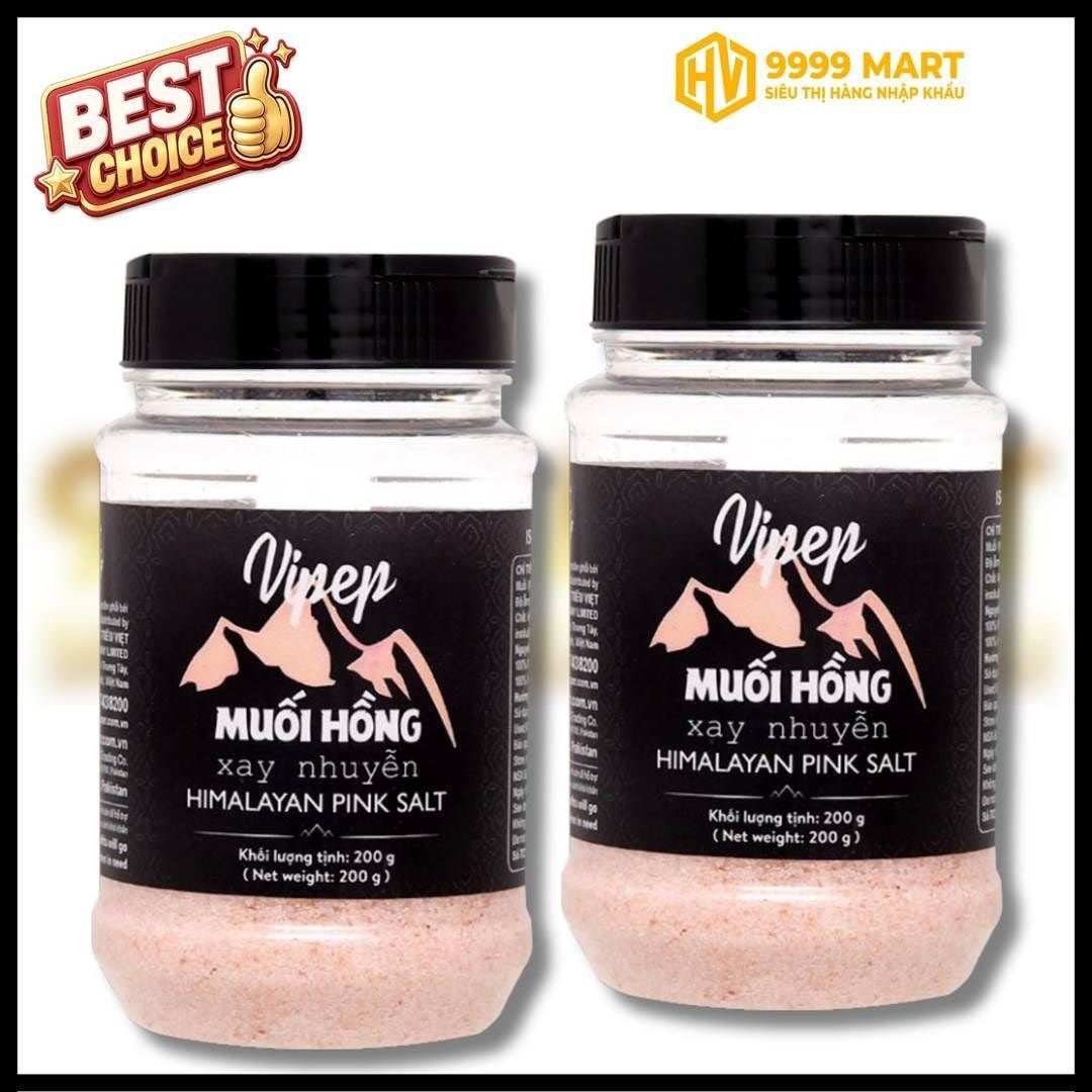  Muối Hồng Vipep Xay Nhuyễn Iod 200g 